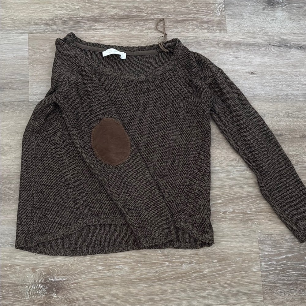Brown Sweater with Elbow Patch